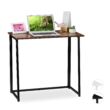 Fa mintájú asztallappal szerelt fekete váza sösszecsukható íróasztal