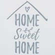 Home sweet home felirat a nolka fából készült kulcstartó szekrény ajtaján