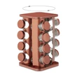 forgatható reznok fűszertartó állvány réz színben 16 fűszertartóval