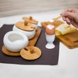 Jiao bambusz só, bors és paprika tartó bambusz fedelű kerámia tartókkal