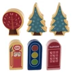 Városépítő Fakocka Gyerekeknek 100 Darabos + Puzzle Szőnyeg + Tárolódoboz + Tárolózsák