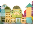 Városépítő Fakocka Gyerekeknek 100 Darabos + Puzzle Szőnyeg + Tárolódoboz + Tárolózsák