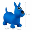 Kék színű ugráló kutya oldalról méretezett katalógusképen