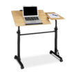 Fonk állítható magasságú laptop tartó asztal és állvány natúr színben fehér háttérrel