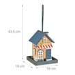 Cafe kültéri házikó formájú felakasztható madáretető külső méretekkel