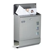Rozsdamentes acél postaláda nagyméretű külön újságtartó résszel az alján 