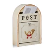 Krém színű postaláda kerekített tetőrésszel antikolt hatású felülettel