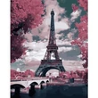 Eiffel torony mintás számfestő készlet készre színezve 