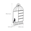 Bird falra szerelhető ékszertartó állvány méretekkel ellátott katalógusképe