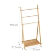 IKMO Bambusz Törölközőtartó Létra, Polccal