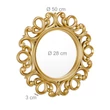 Inda arany színű fali tükör méreteivel ellátott képe