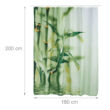 Bambusz mintás Zuhanyfüggöny 200 x 180 cm