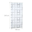 100x240 cm zuhanyroló és négyzet mintás zuhanyfüggöny méretei
