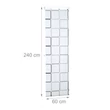 keskeny 60 x 240 cm méretű zuhanyroló négyzet mintás nyomattal méretekkel