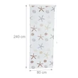 80 x 240 cm méretű zuhanyroló fehér háttéren méretekkel