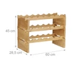 JIMON Bambusz Boros Polc, 3 Szintes