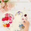 Színezhető szív alakú fa Puzzle szerelmeseknek
