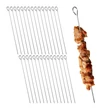 30 darabos rozsdamentes acél grill nyárs készlet 30 cm-es hosszban