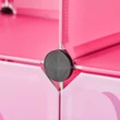 Pink színű kastély formáj DIY variálható gyermek polc és szekrény középső fekete összekötő eleme