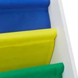 Tinka többszintes játéktároló és könyves polc színes polcai közelről