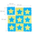 Csillag Mintás Habszivacs Puzzle Szőnyeg Gyerekeknek