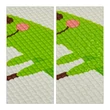 Bordázott felületű ütődésvédelemre kialakított habszivacs puzzle játszószőnyeg egyik oldala dinoszaurusz mintákkal