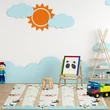 Nagyméretű panda mintás gyerekszobai játszószőnyeg berendezett gyerekszobában