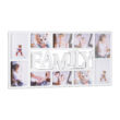 Fehér színű Family feliratos képkeret 10 fénykép hellyel