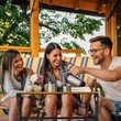 Fonott Mintás Kerti Asztal