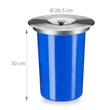 kék színű műanyag tartályos konyhapultba süllyeszthető szemeteskosár külső méretekkel