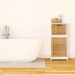 Szabadonálló fürdőkád mellett elhelyezett Bunkó fürdőszoba szekrény bambuszból
