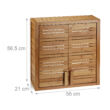 Isama bambuszból készült falra szerelhető fürdőszoba szekrény méretezett ábrája