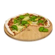 Bambuszból készült pizzatányér előmart vágódeszka 6 pizzaszelethez