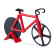 Piros színű pizzavágó bicikli