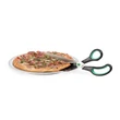 pizzaszeletelő és pizzavágó olló ahogy éppen egy pizzát szeletel