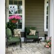 Levél mintás falra szerelhető virágtartó és virágakasztó verandán felszerelve