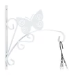 Pillangó formájú falra szerelhető fali virágtartó akasztós kivitelben fehér színben