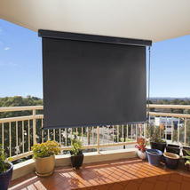 Honor kültéri függőlegesen lehajtható napellenző teraszra 250 x 160 cm méretben fekete színben