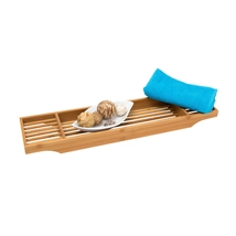 ines bambuszból készült fürdőkád tálca és polc