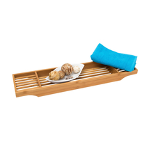 ines bambuszból készült fürdőkád tálca és polc