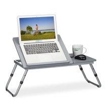 Ran szürke színű fahatású laptop tartó asztal állítható magassággal