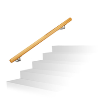 Bükkfa lépcsőkorlát két darab tartóval szettben