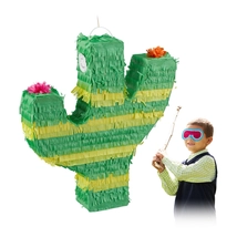 Kaktusz formájú Pinata zöld színben