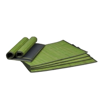 Hua zöld színű bambusz tányéralátét 6 darabos szettben