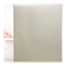 140 x 240  cm méretű bézs színű rolós zuhanyfüggöny és zuhanyroló