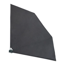 140 x 140 cm méretű háromszög alakú legyező árnyékoló antracit szövettel