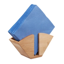 Joha bambusz asztali szalvétatartó kék szalvétával