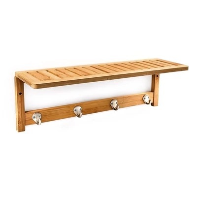 emily 4 akasztós törölközőtartó és fürdőszobai polc falra szerelhető