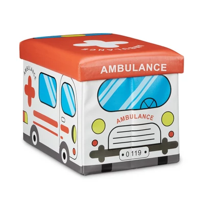 Mentőautós Gyerek Puff, Tárolóval