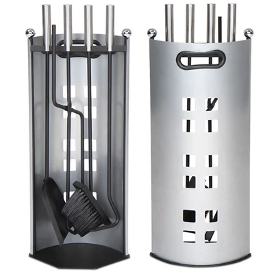 ezust-szinu-kandallo-tisztito-keszlet-fem-allvannyal